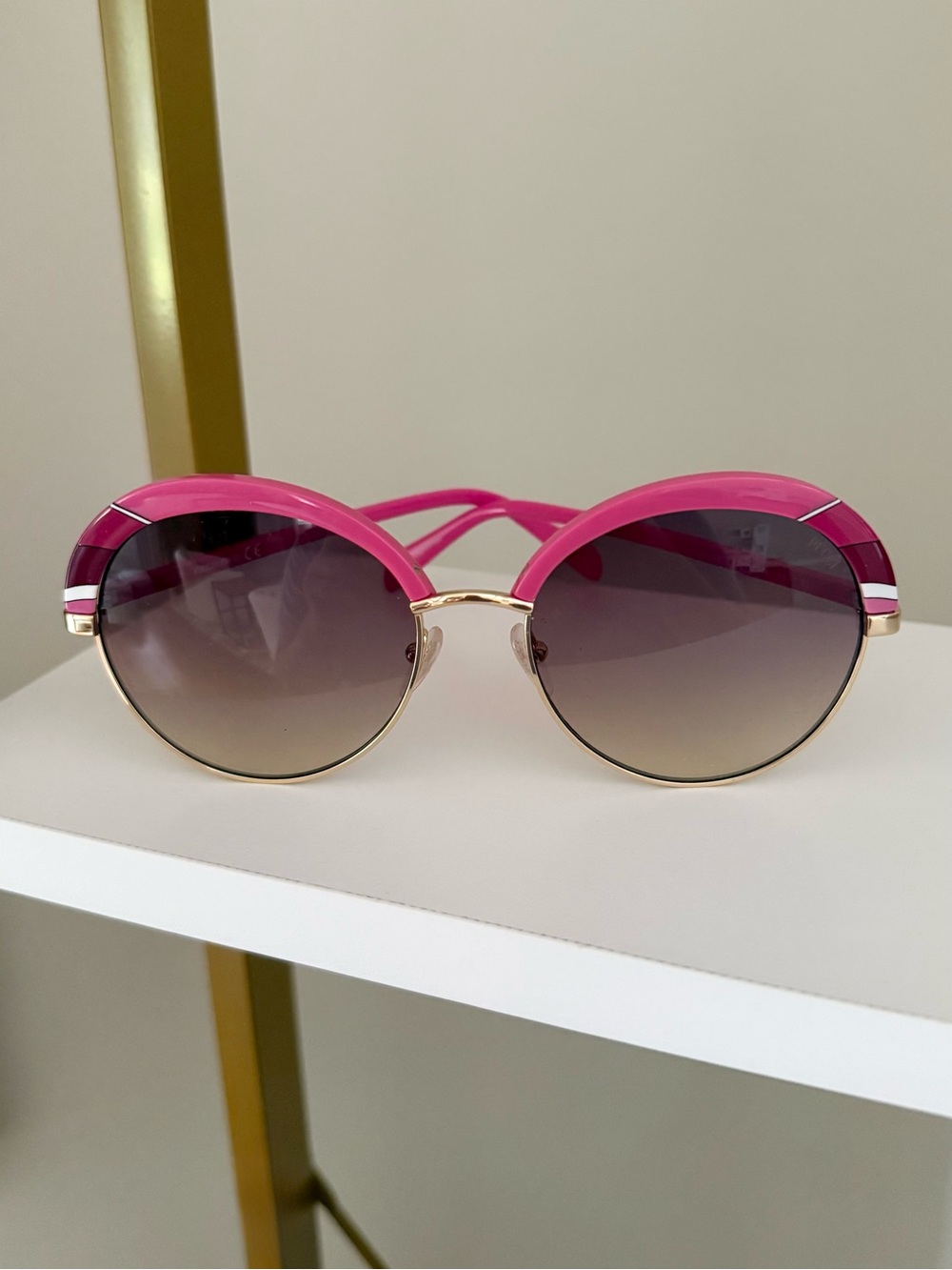 Pucci Pink Printed Sunglasses EUC